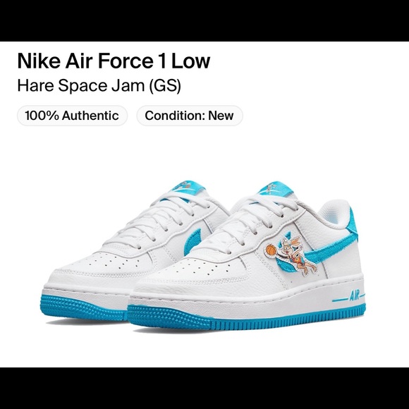 Nike Air Force 1 low Hare space jams - Picture 1 of 2